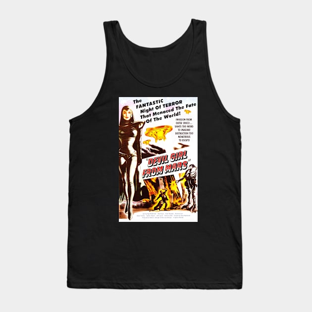 Classic Science Fiction Movie Poster - Devil Girl from Mars Tank Top by Starbase79
